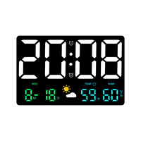 Horloge murale météo multifonctionnelle et colorée Design unique avec caractéristiques de prévision de l'heure et de la température