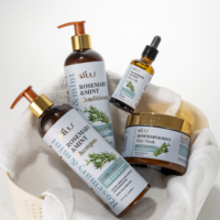Ensemble shampoing et après-shampoing pour cheveux, marque privée, à l'huile d'arbre à thé bio, sans sulfate, nourrissant en profondeur et volumisant, à la rosemarie