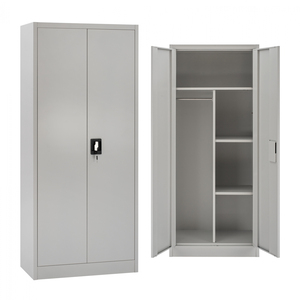 Armoire de rangement en acier multifonctionnelle pour vêtements suspendus - Product Image 1