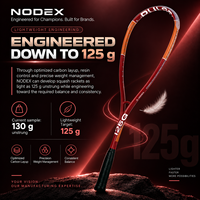 Raket Squash NODEX Custom Carbon Fiber Berkualitas Tinggi dengan Berat Seimbang, Performa Tangguh, dan Pegangan Nyaman