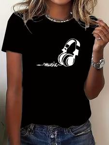 T-shirt à col rond et manches courtes pour femmes, humoristique, avec motif chat, « I Came Late Because I Didn't Want to », haut décontracté - Product Image 2