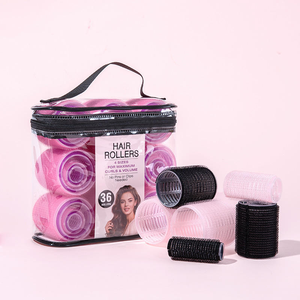 Nouvel ensemble de 36 rouleaux <span class=keywords><strong>à</strong></span> cheveux sans chaleur, outils de coiffure DIY, rouleaux auto-agrippants en nylon multi-tailles pour salon et usage domestique - Product Image 3