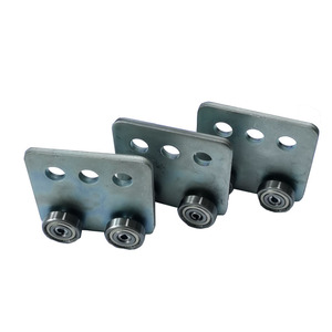 Roue roulante suspendue Acier Double Roue Rail <span class=keywords><strong>Chariot</strong></span> Suspendu Argent Piste Coulissante Rouleau canal roue unistrut <span class=keywords><strong>chariot</strong></span> - Product Image 6
