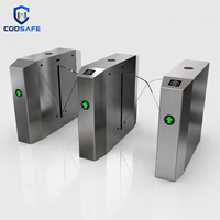 Barrière de portail avec lecteur d'empreintes digitales et de cartes RFID, mécanisme de contrôle d'accès de sécurité, tourniquet à ailettes