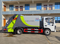 Camion Compacteur Mini-Ordureuse Neuf 6m³ Véhicule Diesel de Transfert de Déchets 4x2 Automatique avec Moteur et Boîte de Vitesses Incluses
