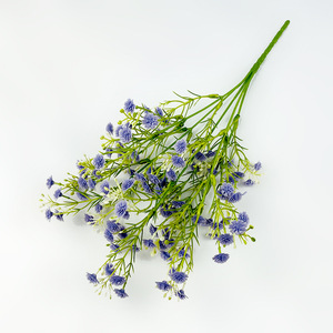 Bouquet de fleurs artificielles de gypsophile simulé 100cm-200cm violet, accessoires de photographie de mariage, décoration intérieure - Product Image 1