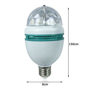 Ampoules LED rotatives haute puissance 3W, E27, lampes pour Bar de mariage, effet lumineux et coloré, boule de Disco - Product Image 3