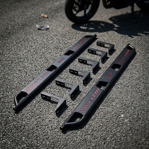 Marchepieds latéraux robustes en acier au carbone pour pick-up Toyota Hilux, à fixer par boulons, antidérapants, revêtement poudré, antirouille - Product Image 6