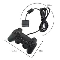 Joystick filaire à double vibration pour PS2 Gamepad Mando Handle Gaming Joypad Manette Double Motor Controller