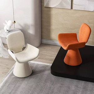 Poltrona Girevole Contemporanea con Schienale Ergonomico Curvo, Comoda Sedia Lounge per <span class=keywords><strong>Casa</strong></span> - Product Image 6