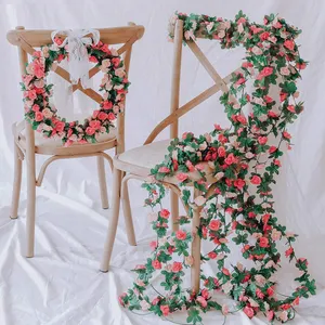 250CM coloré belle vigne artificielle avec des fleurs en soie pour la décoration murale décor à la maison décor de mariage