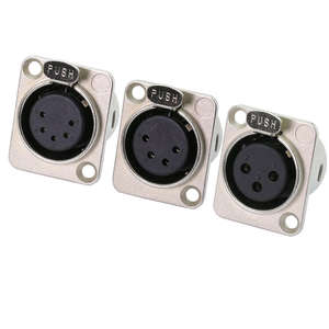 3/دبابيس XLR مقبس أنثى مثبت على النيكل مطلي بهيكل XLR موصل سلك طرفي كابل - Product Image 2