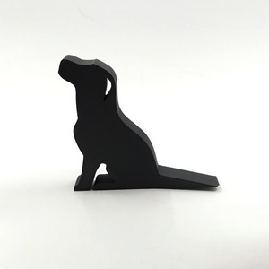 Tope de puerta de madera pulida hecho a mano, duradero, con forma de gato, lindo y con diseño de animal, para decoración del hogar u oficina. - Product Image 2