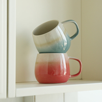 Lot de 2 couples de tasses en céramique et bouteille d'eau en grès cérame pour tasses