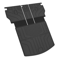 Alfombrillas de Coche TPE Negras para Todo Clima, Impermeables, Antideslizantes, Resistentes al Desgaste, de Secado Rápido, Fácil Instalación, Juego Completo para Mazda Venza