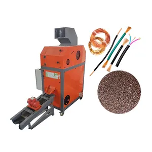 80kg/h Mini copper granulator crusher Used copper wire recycling plastic and copper separator wire granulator machine