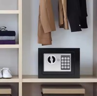 Coffre-fort électronique pour bureau à domicile, double accès, code numérique, serrure à clé, armoire de sécurité ignifuge pour objets de valeur, documents, bijoux, argent liquide
