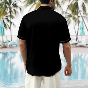 เสื้อเชิ้ตฮาวายชายพิมพ์ลายลำลองชายหาดสไตล์ Aloha ผ้าฝ้ายระบายอากาศดี แขนสั้น กระดุมติด คอปกตั้ง ทรงปกติ ใส่สบายสำหรับฤดูร้อน - Product Image 4
