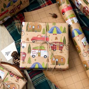 Papel de Regalo Navideño Burymento Kraft de 17 Pulgadas x 32.8 Pies, Papel Reciclable para Manualidades y Regalos - Product Image 6