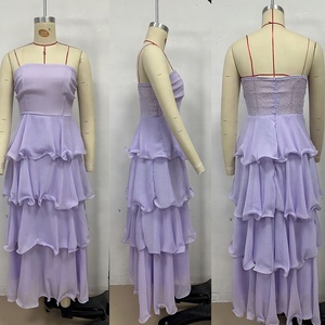 Vestidos de Noche Largos de Varias Capas con Lentejuelas, Trajes para Ocasiones Especiales, Vestidos Maxi para Invitadas de <span class=keywords><strong>Boda</strong></span>, <span class=keywords><strong>Vestido</strong></span> con Volantes - Product Image 6
