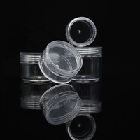 Mini Pot à Crème Transparent en Plastique avec Couvercle 3ml 5ml 10ml 2.5g 3g 5g 10g 15g 20g 25g 30g, Conteneur Échantillon Cosmétique
