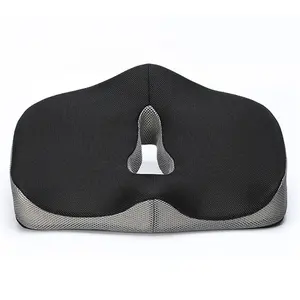Silla ergonómica para coche u oficina, asiento de cuero sintético con diseño ortopédico de Coccyx, espuma viscoelástica