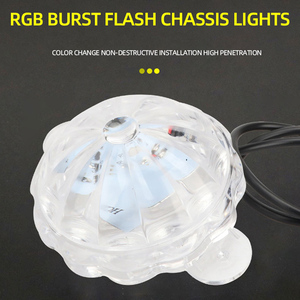 إضاءة LED مقاومة للماء 12 فولت للدراجات النارية، إضاءة زخرفية تحت الهيكل، إضاءة RGB وامضة للسيارات والدراجات النارية - Product Image 3