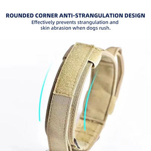 多色ナイロン快適犬用トレーニングカラー戦術的なペットカラーベルクロパッチ固定サイズ - Product Image 5