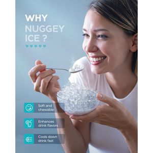 EUHOMY Máquina de hielo bajo encimera de 66 lb/día, empotrable y independiente con drenaje por gravedad y autolimpieza - Product Image 2