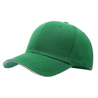 Gorra de béisbol deportiva de sarga de 6 paneles estructurada tipo sándwich, color sólido, para exteriores, casual, protección solar, poliéster, logotipo personalizado, venta al por mayor