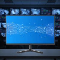 Écran de moniteur PC large de 19 pouces, 60 Hz, 2 ms, luminosité 250 cd/m², écran plat, moniteur de jeu avec haut-parleurs pour ordinateur portable/ordinateur