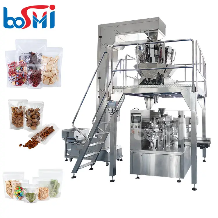 Máquina de embalaje multifunción para polvo, granos de café, pescado, bolsa de polvo líquido, granos, automática, Doypack