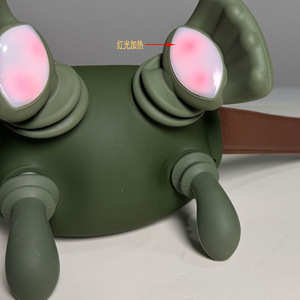Neck Massager With Red Light <b>Heating</b> <b>USB</b> Rechargeable For Home And Commercial Use Dark Green And Brown - Product Image 1