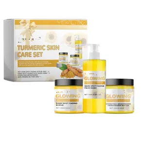 Set di cura della pelle curcuma per idratare, purificare, rinfrescare, controllare l'olio, diminuire le linee sottili, nutrire e purificare