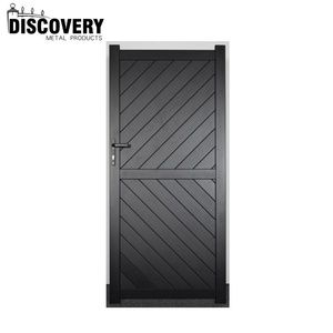 Puertas de Patio Traseras de Metal con Recubrimiento en Polvo para Exteriores, Diseño Personalizado OEM Premium, Puerta Peatonal de Aluminio - Product Image 1