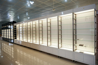 Meuble de présentation pour magasin de détail, design d'intérieur de boutique, vitrine murale, présentoir pour parfums et cosmétiques avec éclairage LED