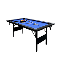 SZX Portable 6-7 FT Table de billard pliante Jeu de billard Snooker Comprend des queues de boules