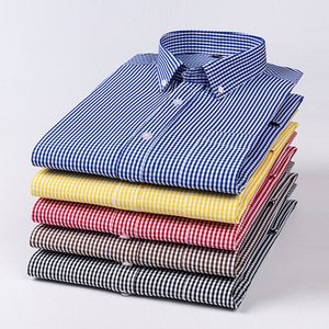 <span class=keywords><strong>Camisa</strong></span> de <span class=keywords><strong>manga</strong></span> <span class=keywords><strong>larga</strong></span> ajustada para hombre 2025, estilo urbano versátil para jóvenes, ropa informal de uso diario, temporada de verano tejida <span class=keywords><strong>a</strong></span> <span class=keywords><strong>cuadros</strong></span> pequeños - Product Image 1