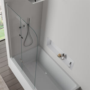 Pantalla de <span class=keywords><strong>ducha</strong></span> de vidrio templado plegable para puerta de <span class=keywords><strong>ducha</strong></span> de bañera a la venta - Product Image 3