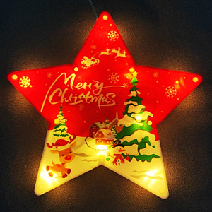 Silueta Navideña LED para Ventana, Funciona con Pilas, con Diseño <span class=keywords><strong>de</strong></span> Santa Claus/Campana Navideña/<span class=keywords><strong>Muñeco</strong></span> <span class=keywords><strong>de</strong></span> <span class=keywords><strong>Nieve</strong></span>/Reno/Árbol <span class=keywords><strong>de</strong></span> Navidad/Pentagrama - Product Image 5