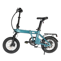 Vélo électrique pliable portable TopRideX 2026 de 16 pouces, en alliage d'aluminium léger, 250W sans balais, 7 vitesses, frein à disque, batterie au lithium