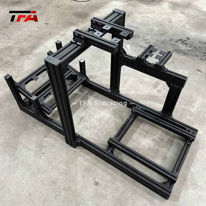 Aluminum Sim Racing Cockpit with Seat Steering Wheel Pedals Motion ...