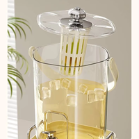 Bouilloire à eau froide de luxe légère avec robinet, grande capacité, en PP, 5L, avec couvercle, design moderne, pour la maison
