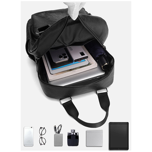 Tùy Chỉnh Người Đàn Ông Của PU Da Máy Tính Kinh Doanh Túi Thời Trang Công Suất Lớn Du Lịch Ba Lô Không Thấm Nước Máy Tính Xách Tay Túi 15.6 <span class=keywords><strong>Inch</strong></span> Ba Lô - Product Image 4