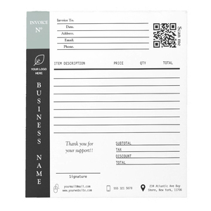 Chèques de paiement, <span class=keywords><strong>factures</strong></span>, registres de transactions, et carnets de comptes NCR autocopiants imprimés en couleur personnalisés - Product Image 2