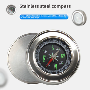 Bússola Portátil de Aço Inoxidável - Ponteiro de Norte Confiável para Caminhadas ao Ar Livre, Camping e Sobrevivência na Natureza - Product Image 4