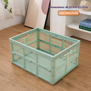 Plastic <strong>Foldable</strong> Storage <strong>Basket</strong> with Handles - Product Image 6