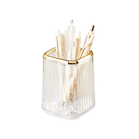 Porte-stylo bureau organisateur stockage papeterie bureau noir porte-stylo tasse pour bureau rotatif en plastique stylo organisateur double usage