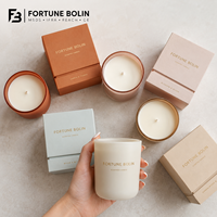 Bougie parfumée vintage avec logo personnalisé, étiquette privée, pot en céramique mat, bougies en cire de soja naturelle écologique