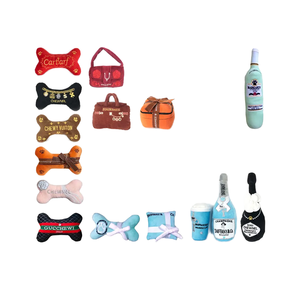 Sıcak oyuncak serisi sevimli Pet köpek ses peluş ve PP pamuk kemik Puppies oyuncak yavru ve yetişkin köpekler için - Product Image 2